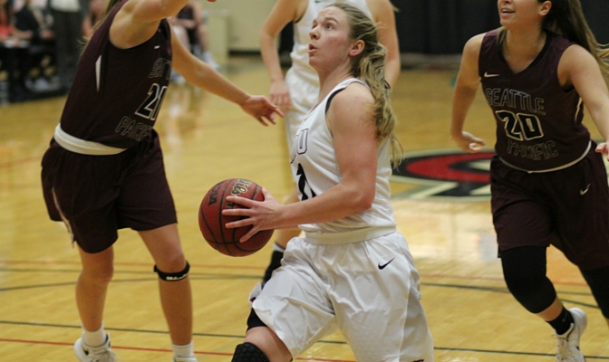 Ellie Logan led Northwest Nazarene to two wins, including an upset victory over Seattle Pacific.